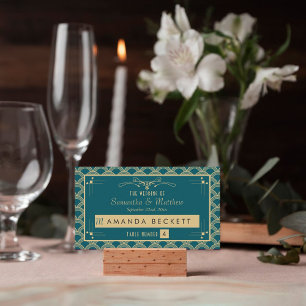 Vintage Hochzeitskollektion Art Déco Gatsby von 19 Platzkarte