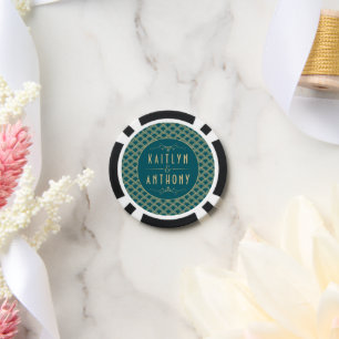 Vintage Hochzeitskollektion Art Déco Gatsby von 19 Pokerchips