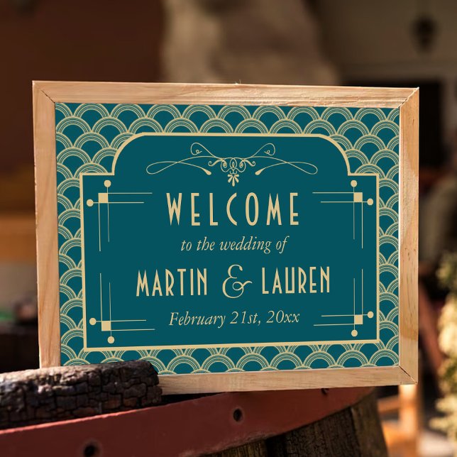 Vintage Hochzeitskollektion Art Déco Gatsby von 19 Poster (Von Creator hochgeladen)