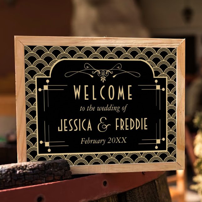 Vintage Hochzeitskollektion Art Déco Gatsby von 19 Poster (Von Creator hochgeladen)