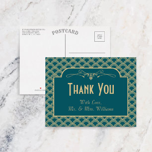 Vintage Hochzeitskollektion Art Déco Gatsby von 19 Postkarte