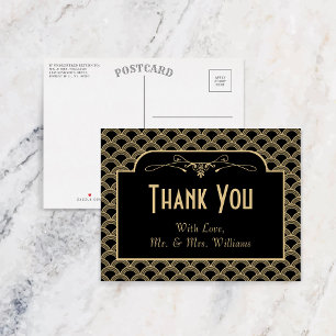 Vintage Hochzeitskollektion Art Déco Gatsby von 19 Postkarte