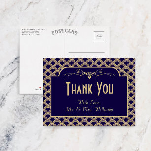 Vintage Hochzeitskollektion Art Déco Gatsby von 19 Postkarte