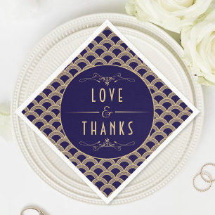 Vintage Hochzeitskollektion Art Déco Gatsby von 19 Serviette