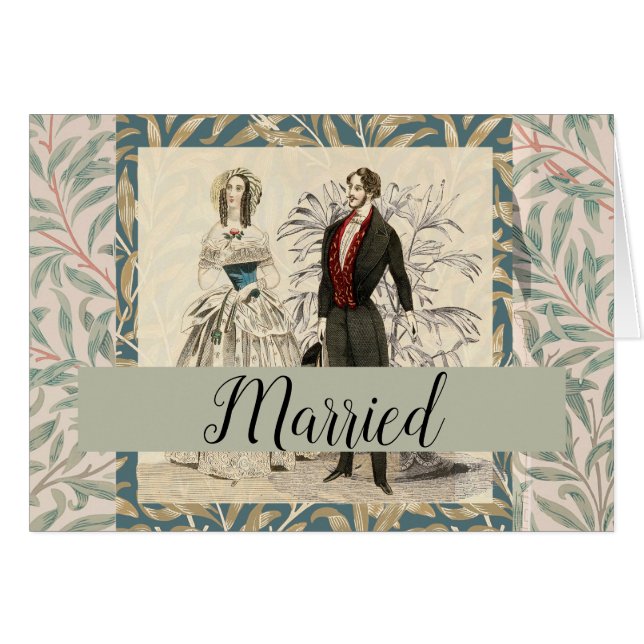 Vintage Hochzeitskunst von 1844 (Vorderseite (Horizontal))