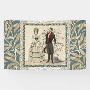 Vintage Hochzeitskunst von 1844 Banner