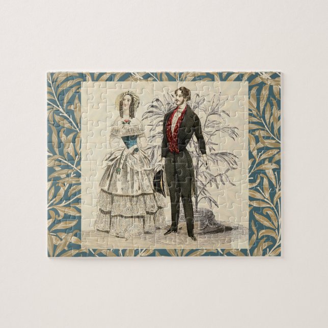 Vintage Hochzeitskunst von 1844 Puzzle (Horizontal)