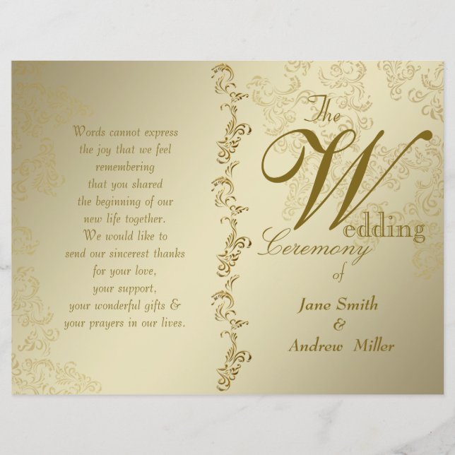 Vintage Hochzeitsprogramme (Vorderseite)
