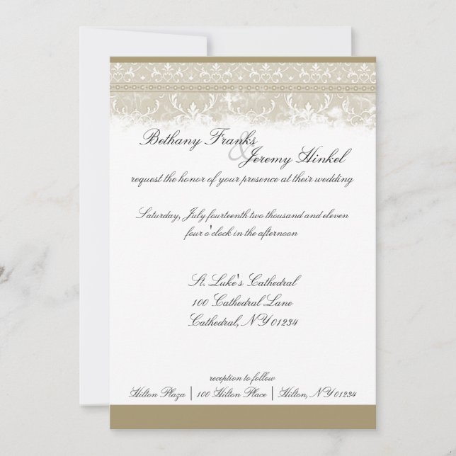 Vintage Hochzeitsreise Einladung (Vorderseite)