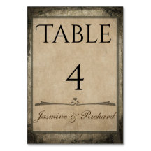 Vintage Hochzeitstabelle