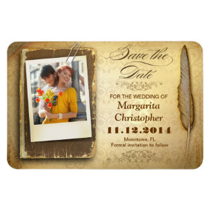 vintage Hochzeitstag einzigartige Foto-Magnete Magnet