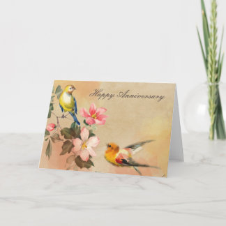 Vintage-Hochzeitstagskarte Karte