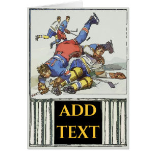 Vintage-Hockeyspiel bearbeiten Text