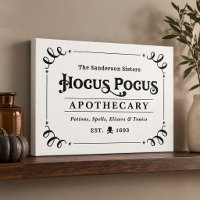 Vintage Hocus Pocus Apotheke Schwarz und Weiß