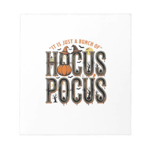 Vintage-Hocus-Pocus-Halloween-Kürbis-Shirt-Design Notizblock
