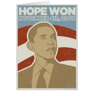 Vintage "Hoffnung gewonnener" Obama