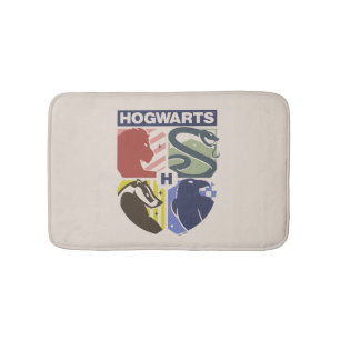 Vintage HOGWARTS™ gestempeltes Wappen Badematte