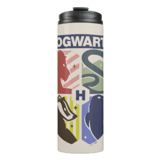 Vintage HOGWARTS™ gestempeltes Wappen Thermosbecher