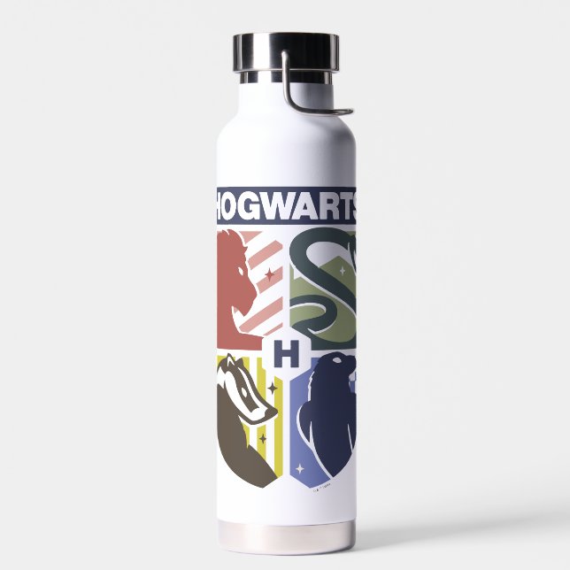 Vintage HOGWARTS™ gestempeltes Wappen Trinkflasche (Links)
