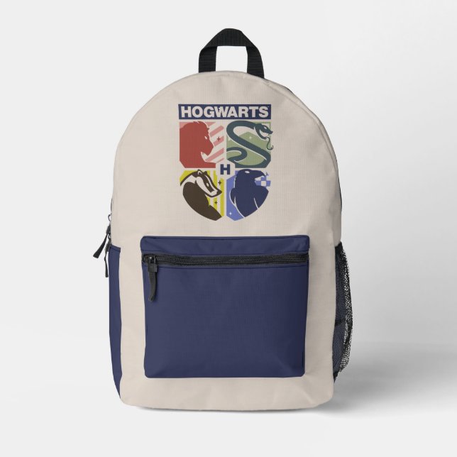 Vintage HOGWARTS™ Stamped Crest Bedruckter Rucksack (Vorderseite)