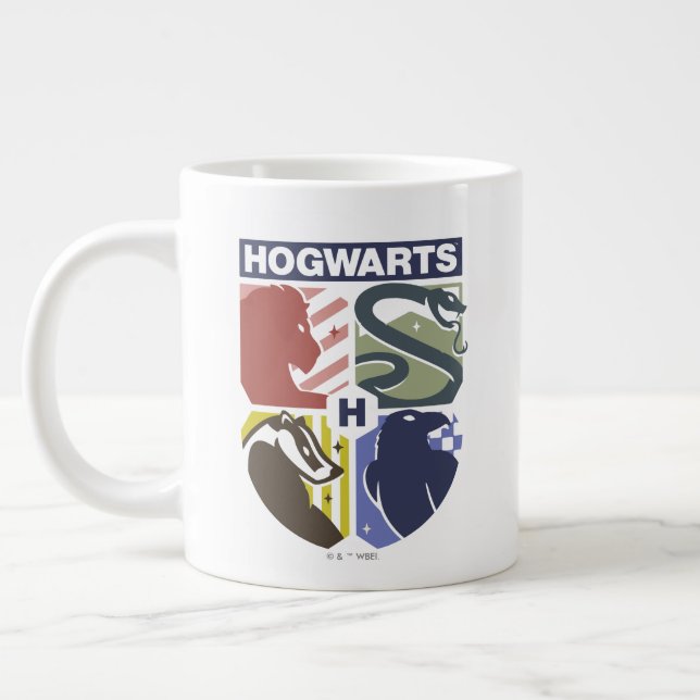 Vintage HOGWARTS™ Stamped Crest Jumbo-Tasse (Links)