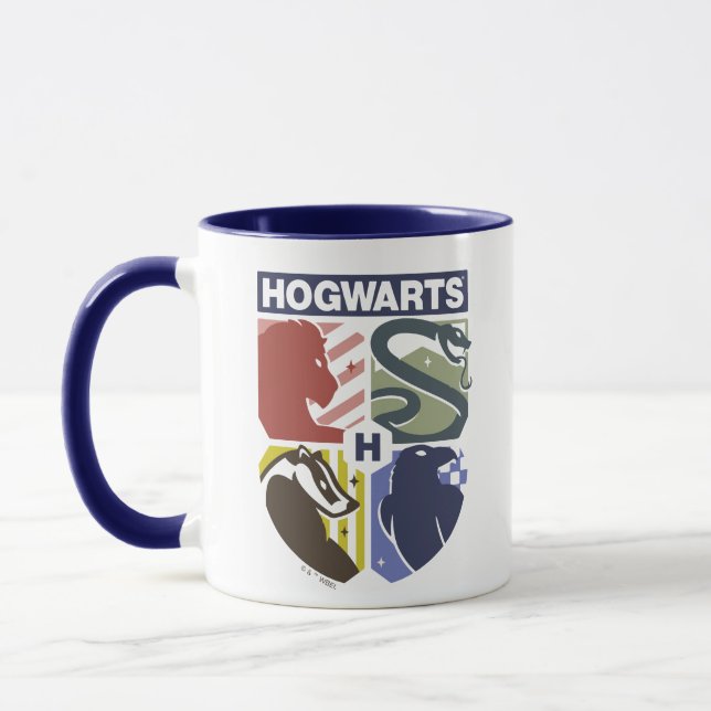 Vintage HOGWARTS™ Stamped Crest Tasse (Links)