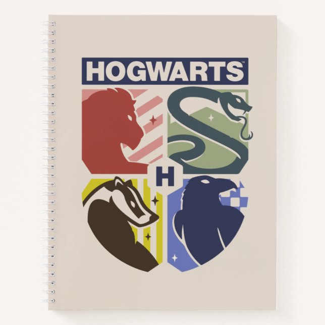 Vintage HOGWARTS™-Wappen Notizbuch (Vorderseite)