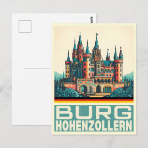 Vintage-Hohenzollern-Burg Hohenzoller-Geschenk Postkarte