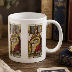 Vintage-Hohepriesterin-Tarot-Tasse Antikes Tarot Kaffeetasse