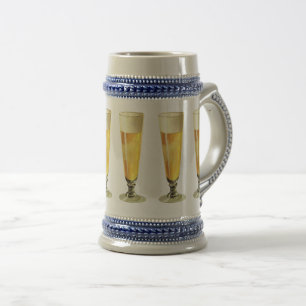 Vintage hohes frostiges Draft-Bier, alkoholisches Bierglas