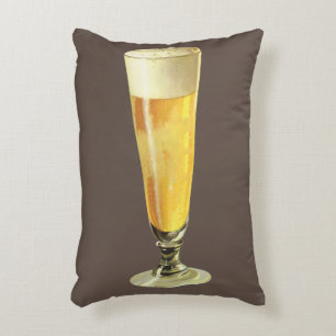 Vintage hohes frostiges Draft-Bier, alkoholisches Dekokissen