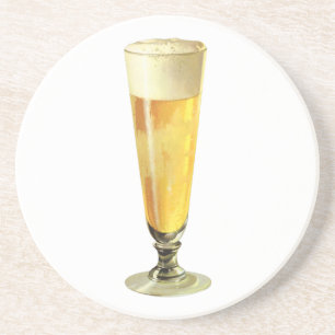 Vintage hohes frostiges Draft-Bier, alkoholisches  Getränkeuntersetzer