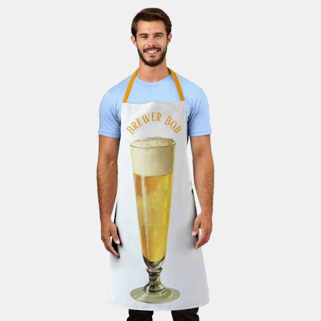 Vintage hohes frostiges Draft-Bier, Pilsner oder L Schürze (Getragen)
