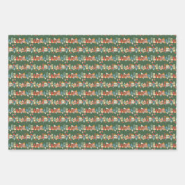 Vintage Holiday Geschenkpapier Set