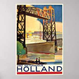 Vintage Holland Reiseplakat Niederlande Wandkunst Poster