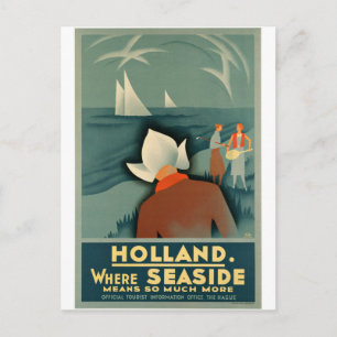 Vintage - Holland Reiseplakat Postkarte