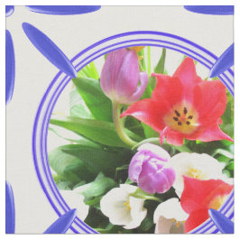 Vintage Holländer deckt Delftware Tulpen Holland Stoff