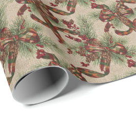 Vintage Holly Christmas Wrapping Paper Geschenkpapier
