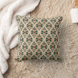 Vintage-Holly-Damaskmuster Kissen