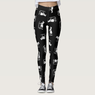 Vintage Holstein Kuh Print Muster Antillen Kühe Leggings