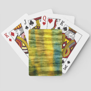 Vintage Holz Abstrakt Kunst 9 Spielkarten