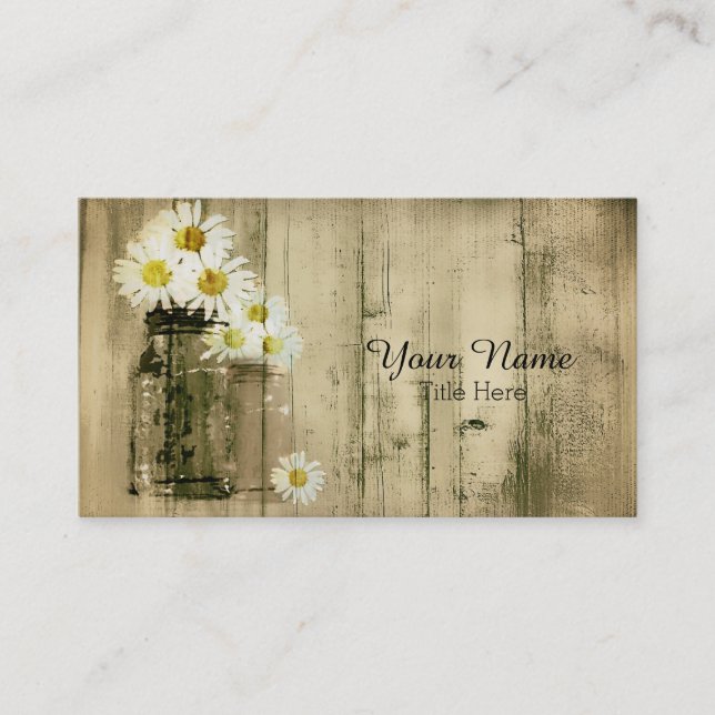 Vintage Holz-und Maurer-Glas-Geschäfts-Karte Visitenkarte (Vorderseite)