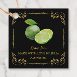 Vintage Homemade Limonen Jam Square Hang Tag Geschenkanhänger