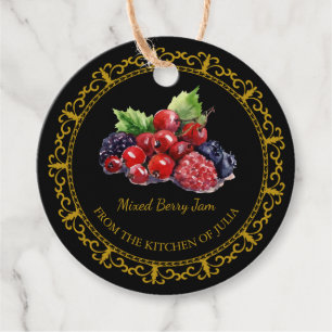 Vintage homemade Mixed Berry Jam Hang Tag l Black Geschenkanhänger