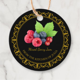 Vintage homemade Mixed Berry Jam Hang Tag l Black Geschenkanhänger