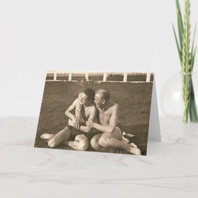 Vintage Homosexuelle Karte (Vorderseite)