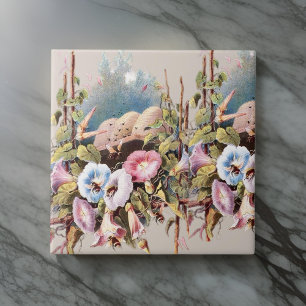 Vintage HoneyBees Flower Garden Pastels Fliese