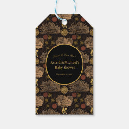 Vintage Honeycomb Bee Black Baby Dusche Geschenkanhänger