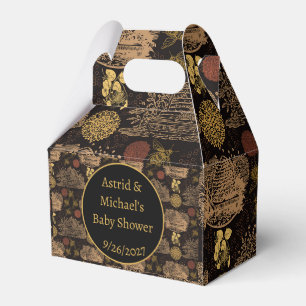 Vintage Honeycomb Bee Black Baby Dusche Geschenkschachtel