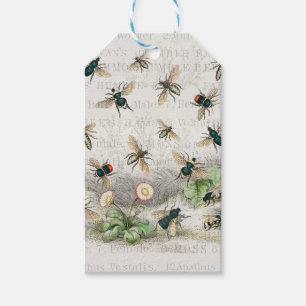 Vintage-Honigbiene- Königin-Biene-Entomologie-Bota Geschenkanhänger